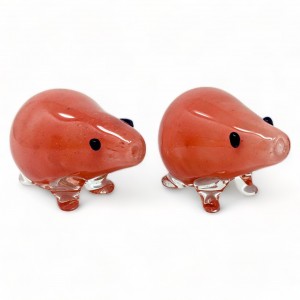 Assorted Color Frit Art Mini Frog Animal Hand Pipe (Pack Of 2) - [XAFRM]